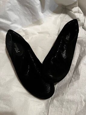 VANELI SPORT BLACK SEQUIN TEXTURED SLIP-ON FLATS SIZE 9